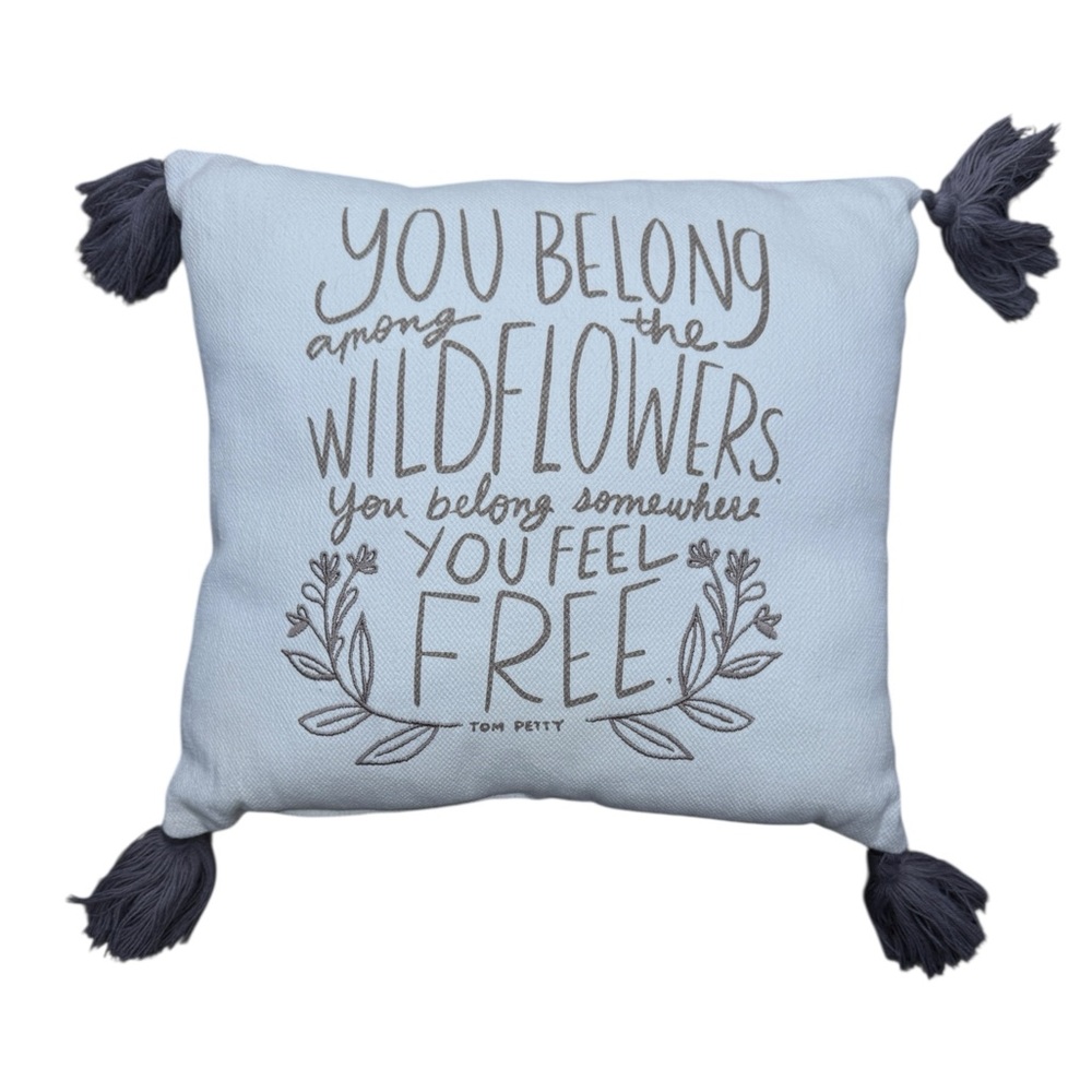 Tom Petty‎ Rock Song Lyrics Wildflowers Album Pillow Boho Target Collectible
